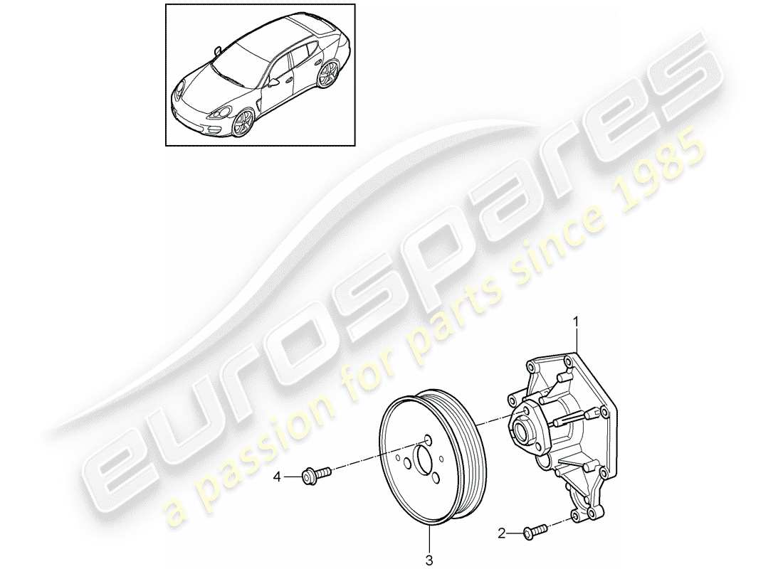 porsche 2013 (panamera 970) coolant pump part diagram