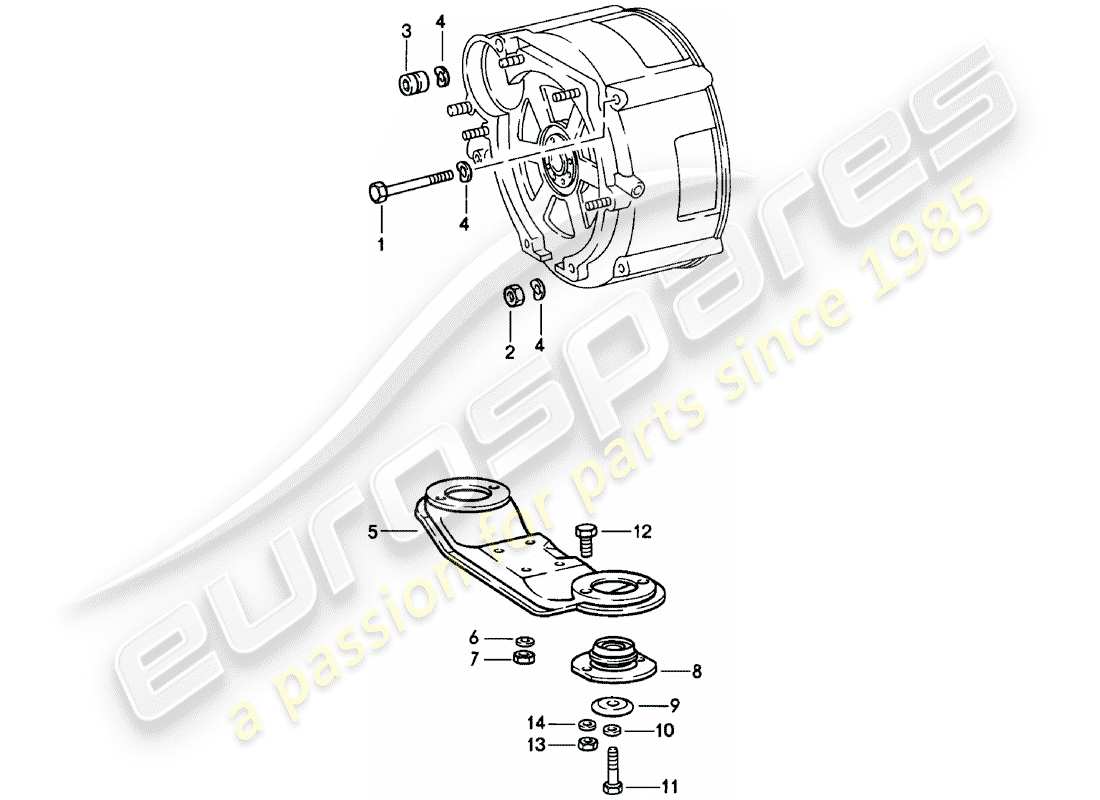 porsche 1979 (911) transmission suspension - spm part diagram