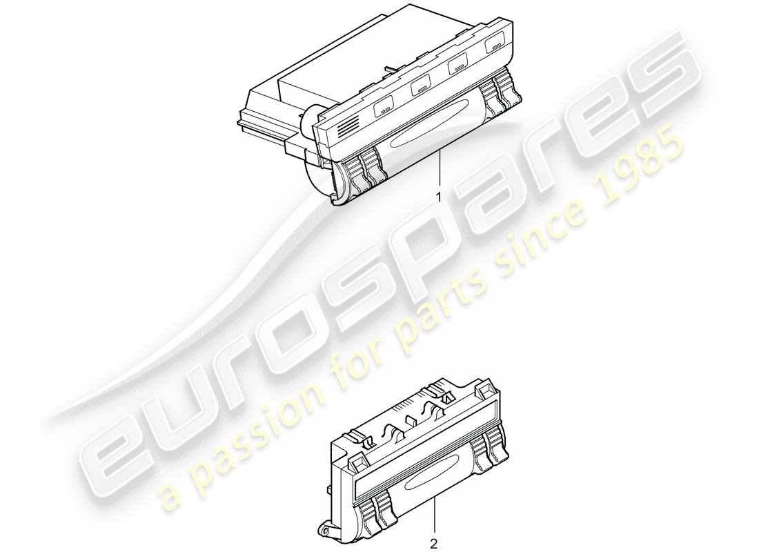 porsche 2005 (cayenne e1 9pa) control panel c a y e n n e for year: 2003 - 2004 note: workshop manual 877819 part diagram