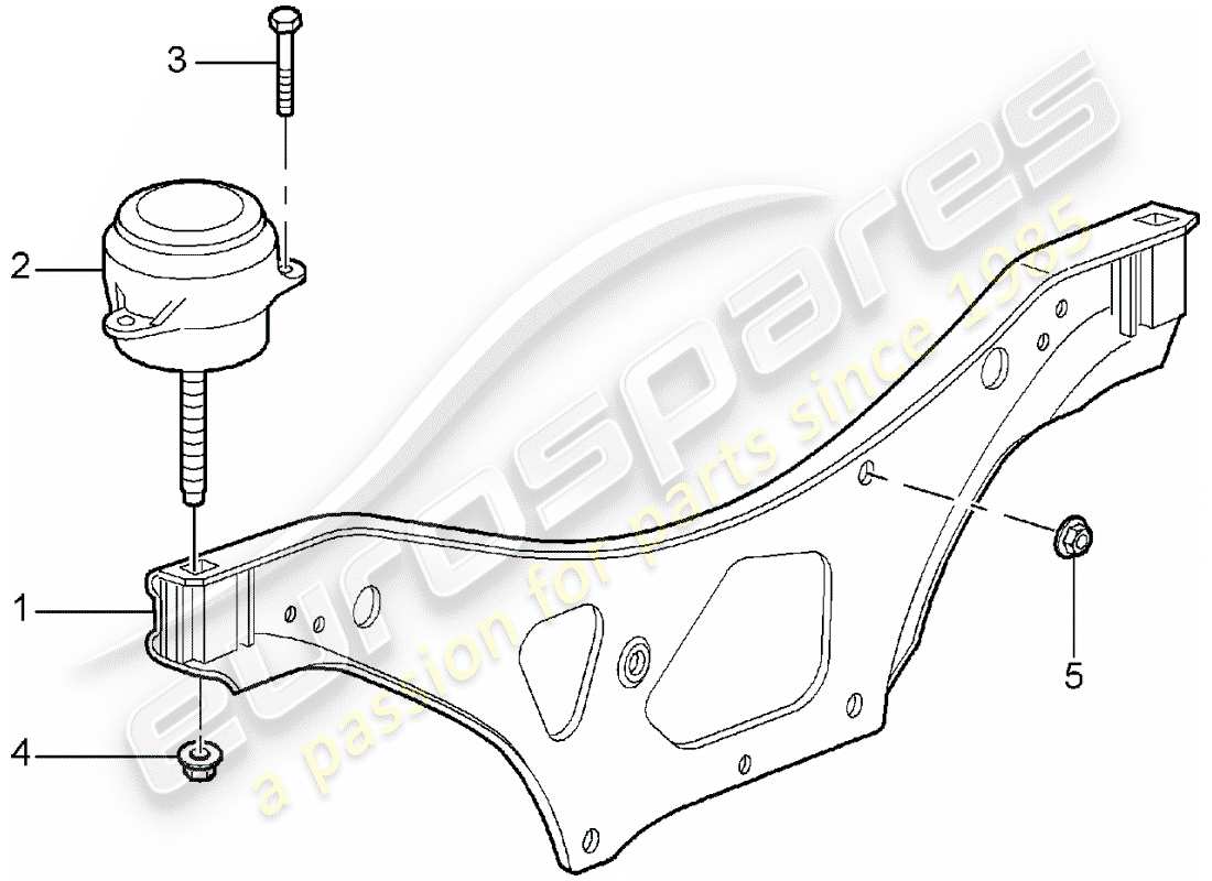 porsche 997 (2007) engine suspension parts diagram