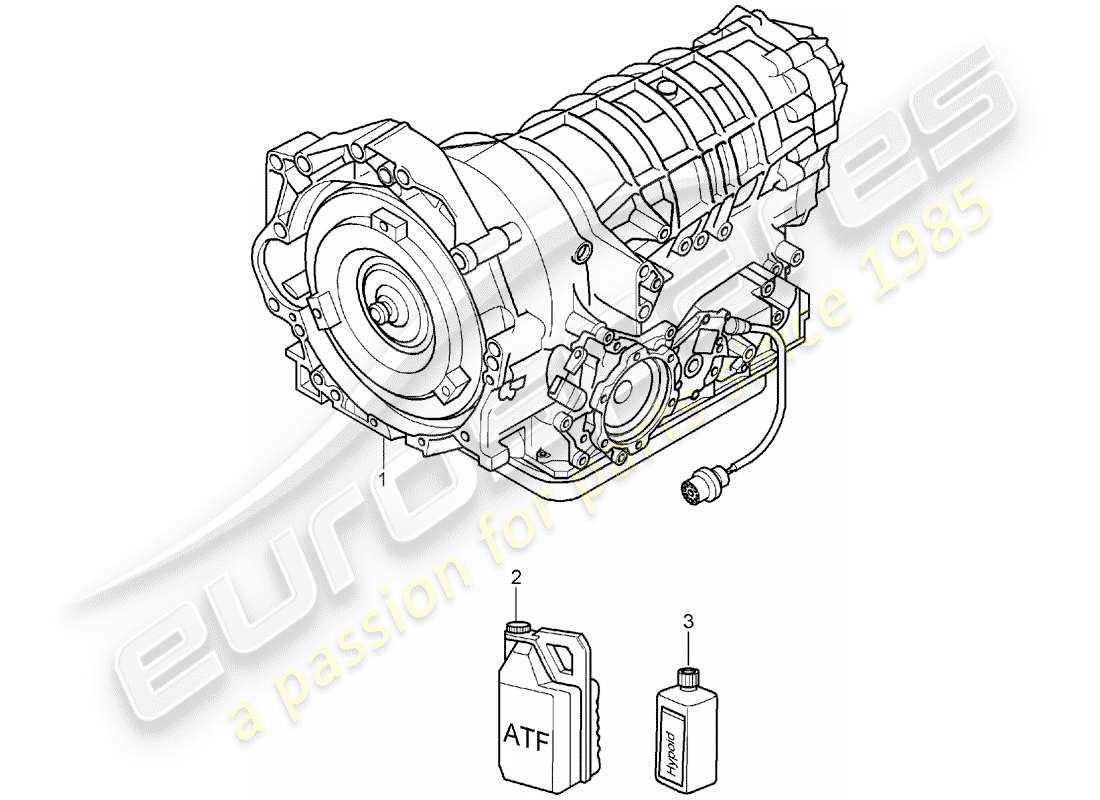 porsche 2005 (987 boxster) tiptronic gearbox ready for installation parts diagram