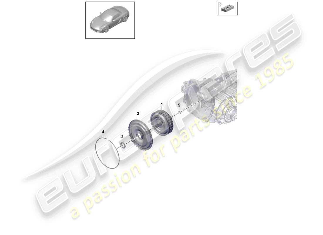 porsche 2016 (981 boxster) - pdk - gearbox clutch for dual clutch gearbox parts diagram