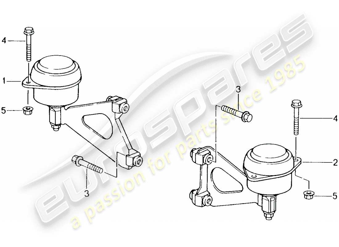 porsche 2004 (986 boxster) manual gearbox gearbox mounting engine parts diagram
