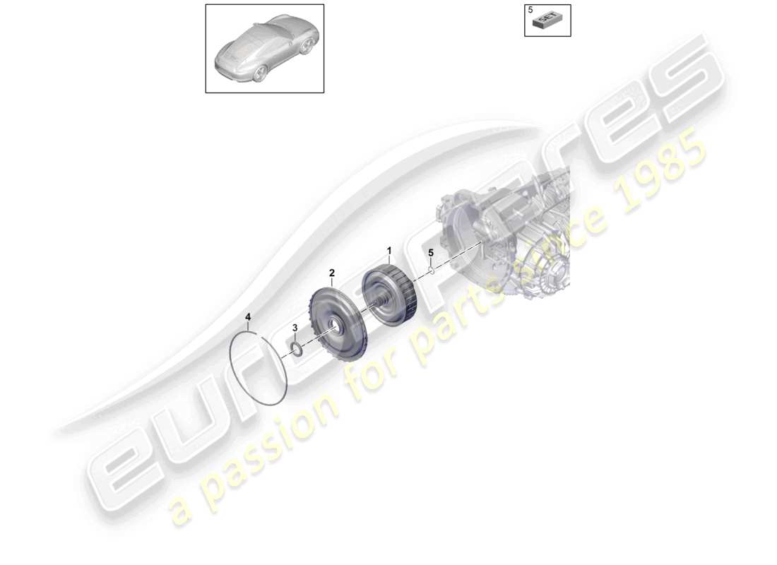 porsche 2014 (991-1) - pdk - gearbox clutch for dual clutch gearbox parts diagram