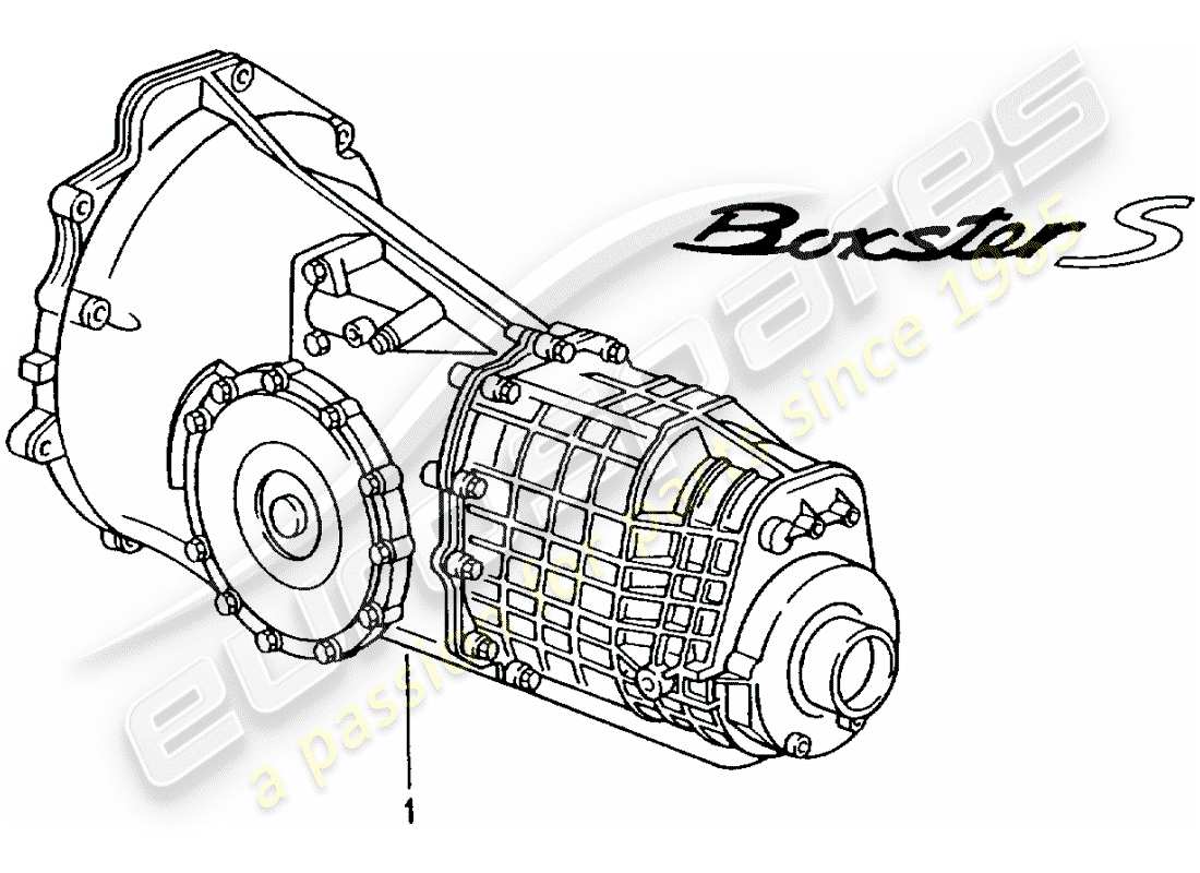 porsche 1997 (986 boxster) 6-speed manual transmission d - mj 2000>> part diagram