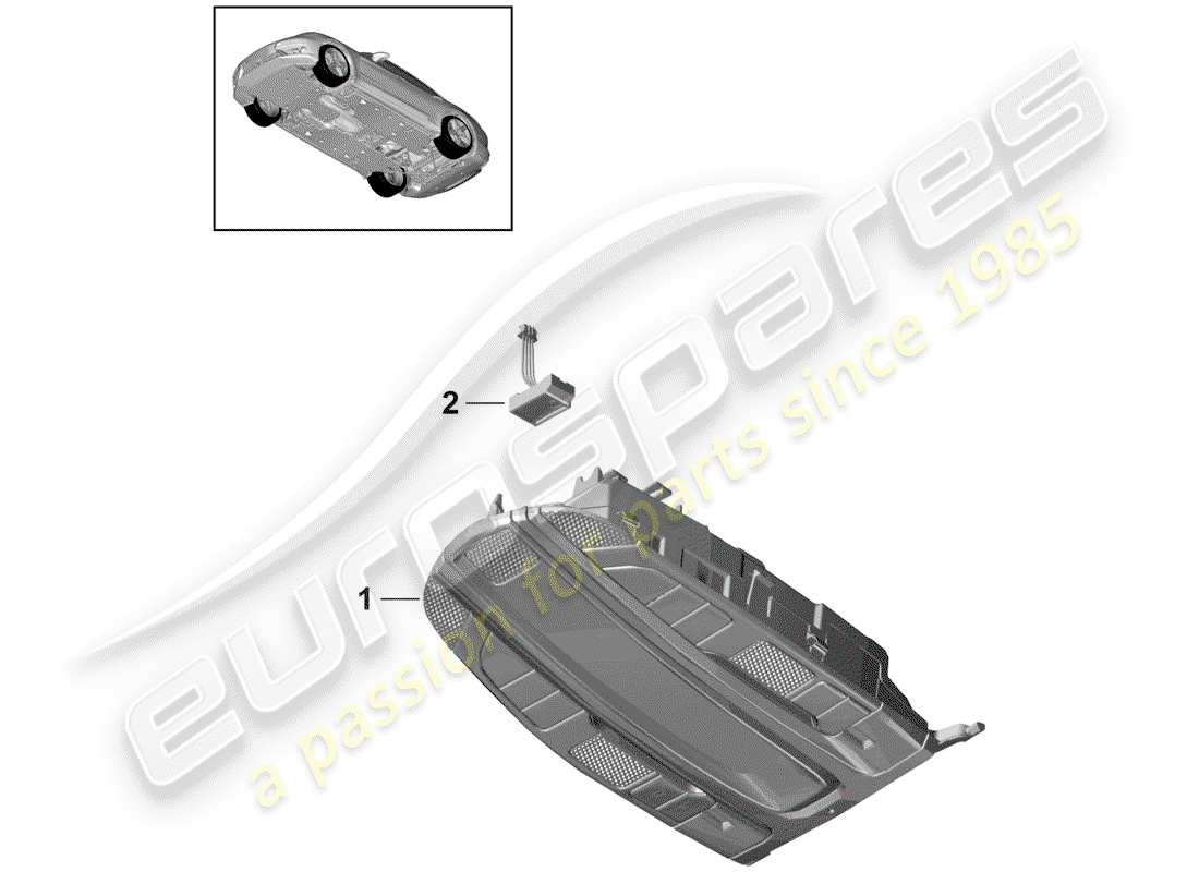 porsche 2019 (panamera 971-1) console roof part diagram