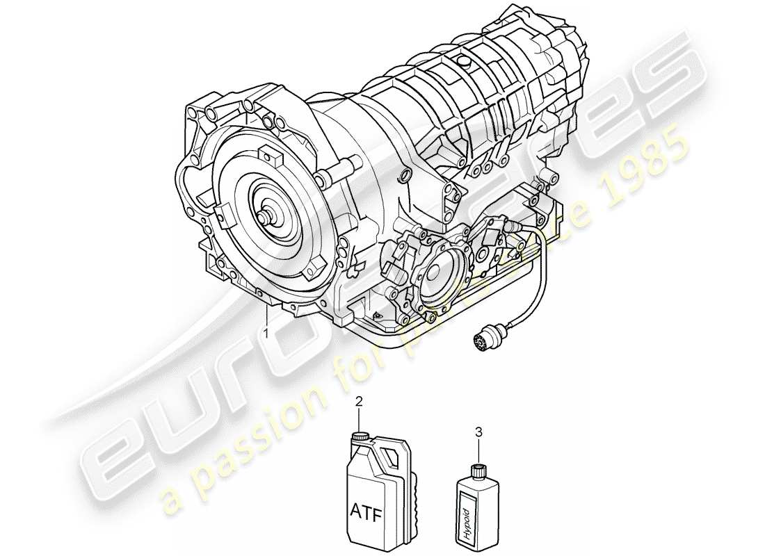porsche 2006 (987 cayman) tiptronic gearbox ready for installation part diagram