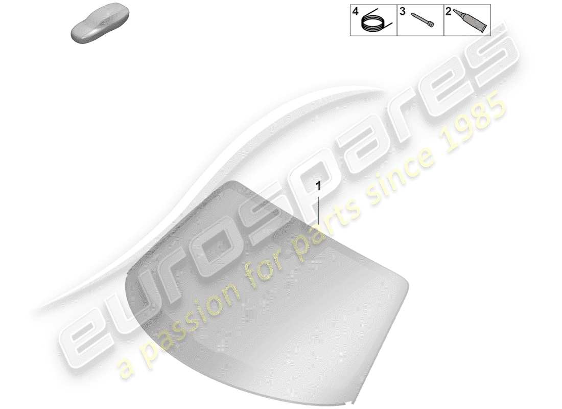 porsche 2020 (992-1) windscreen parts diagram