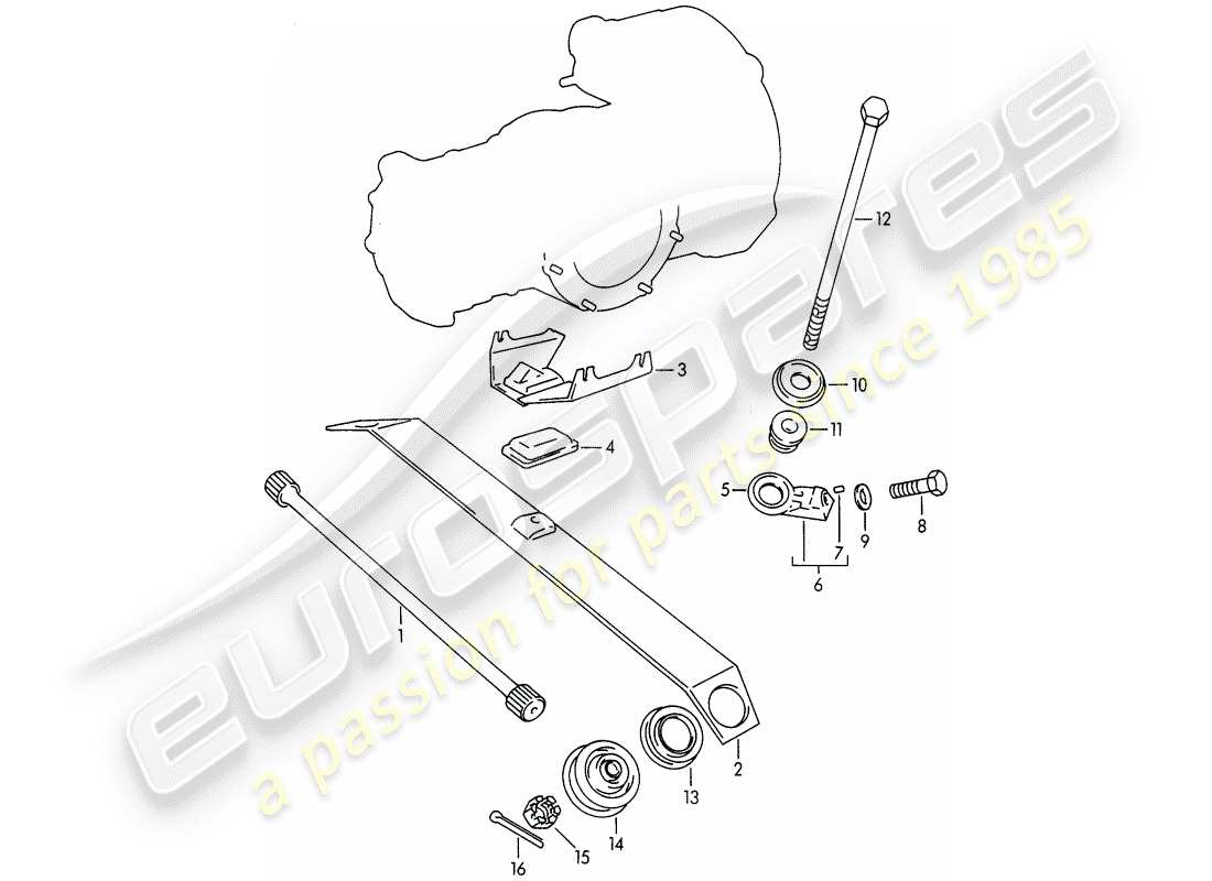 porsche 1962 (356b/356c) rear axle - helper spring part diagram