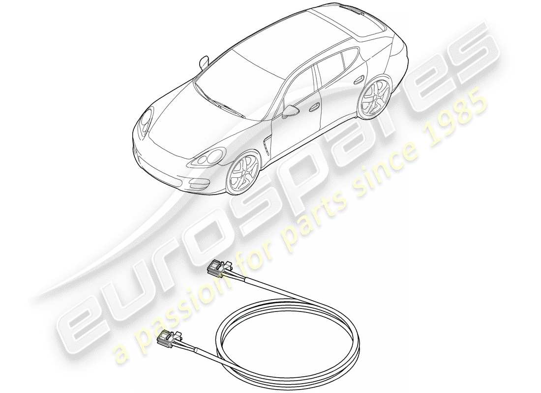 porsche 2014 (panamera 970) fibre optic wave conductor part diagram