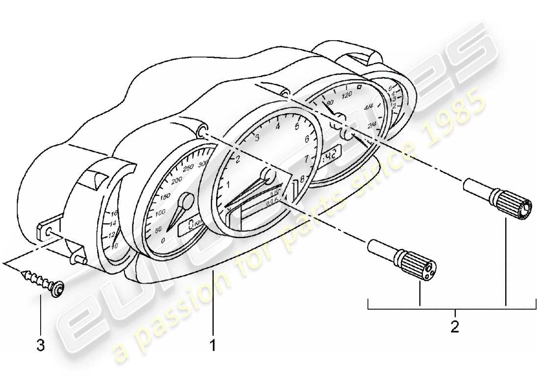 porsche 2004 (996 turbo / gt2) instruments - complete - see memo ti: - gr.9 , nr.10/01 - d - mj 2001>> part diagram