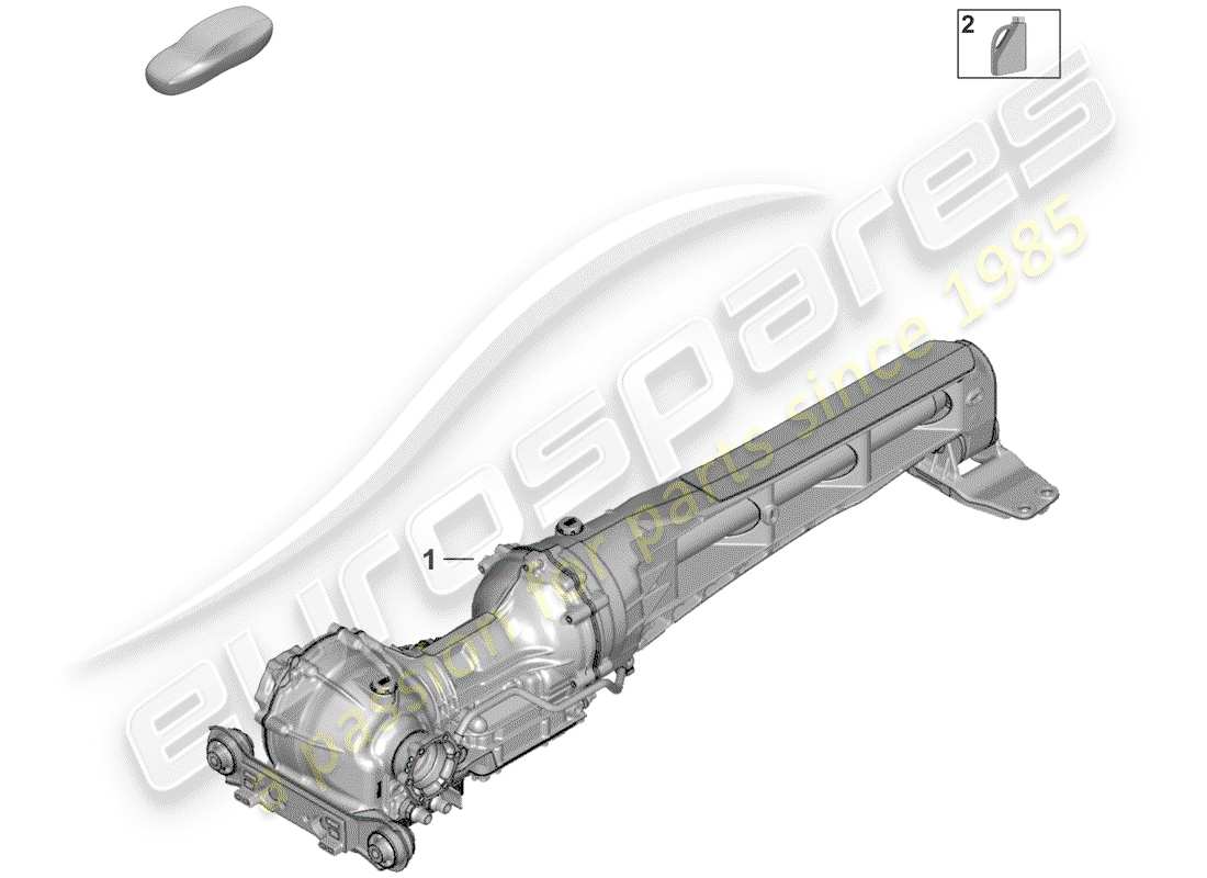 porsche 2020 (992-1) front axle differential transmission fluid parts diagram