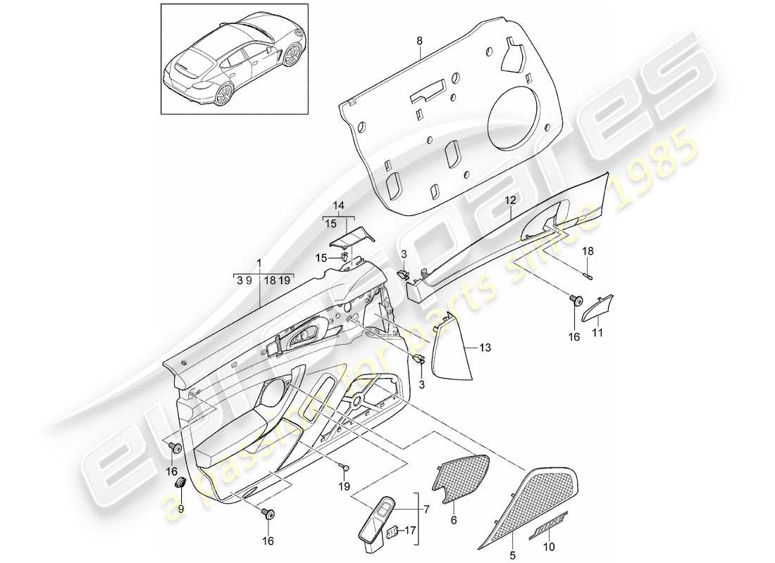 porsche 2013 (panamera 970) door panel front d >>- mj 2013 part diagram