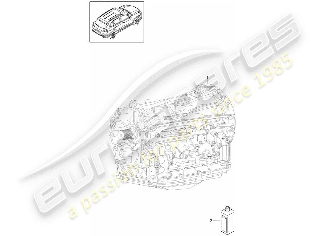 porsche 2011 (cayenne e2 92a) 8-speed automatic gearbox tiptronic d - mj 2015>> part diagram