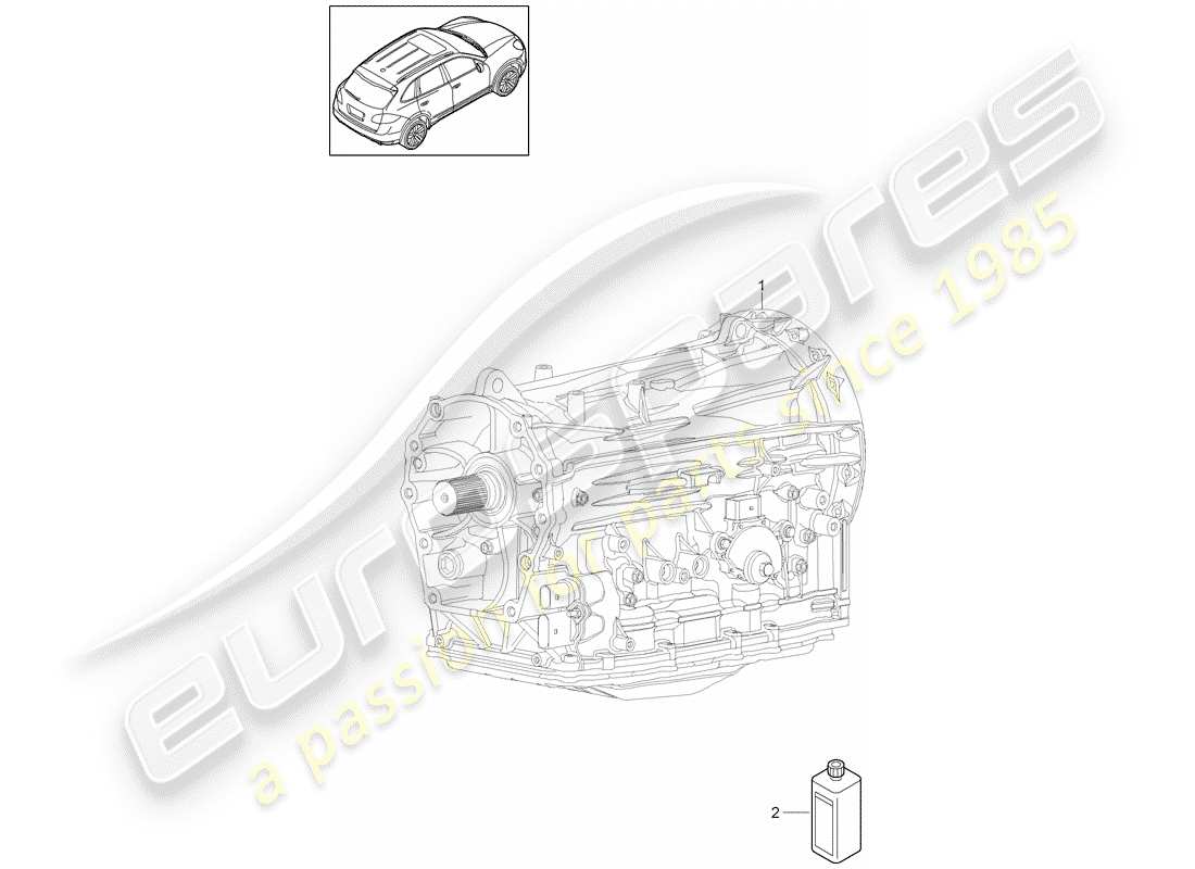 porsche 2017 (cayenne e2 92a) 8-speed automatic gearbox tiptronic d >>- mj 2014 part diagram