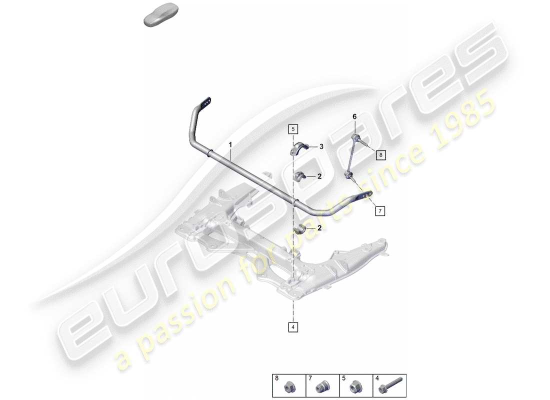 porsche 2019 (718 boxster spyder) adaptive suspension front axle part diagram