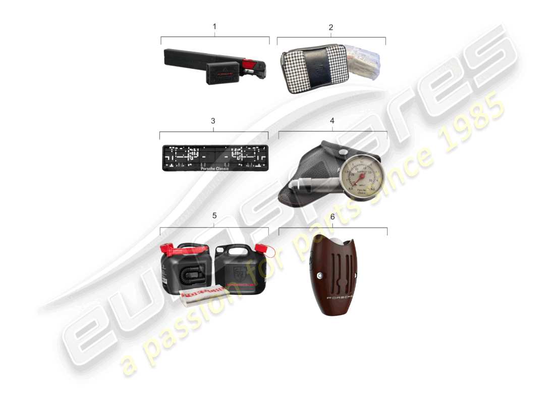porsche 2004 (cayenne e1 9pa) accessories porsche classic parts diagram