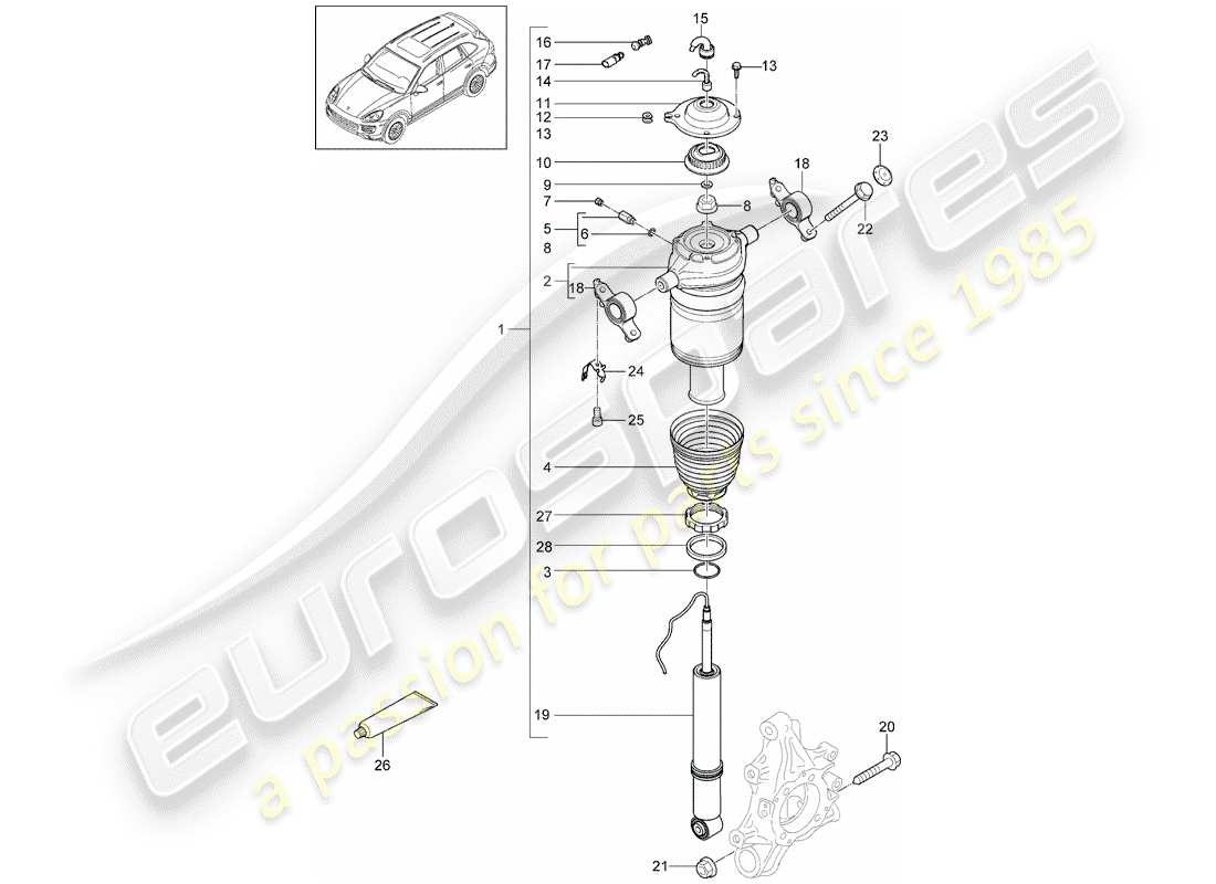porsche 2016 (cayenne e2 92a) suspension air spring d >>- mj 2014 part diagram
