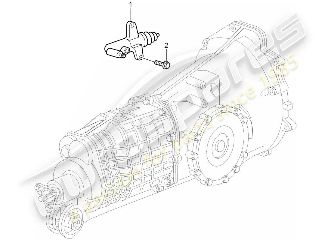 porsche 2003 (996) hydraulic clutch - operation - clutch slave cylinder part diagram