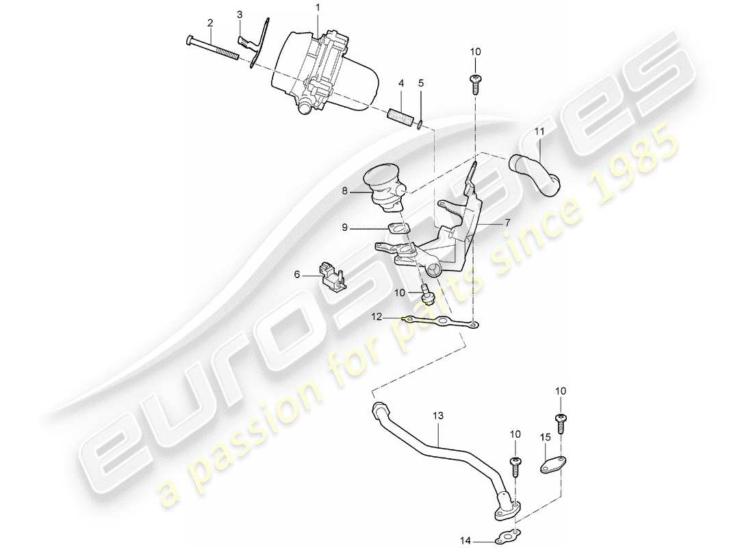 porsche 2005 (997-1) air injection parts diagram