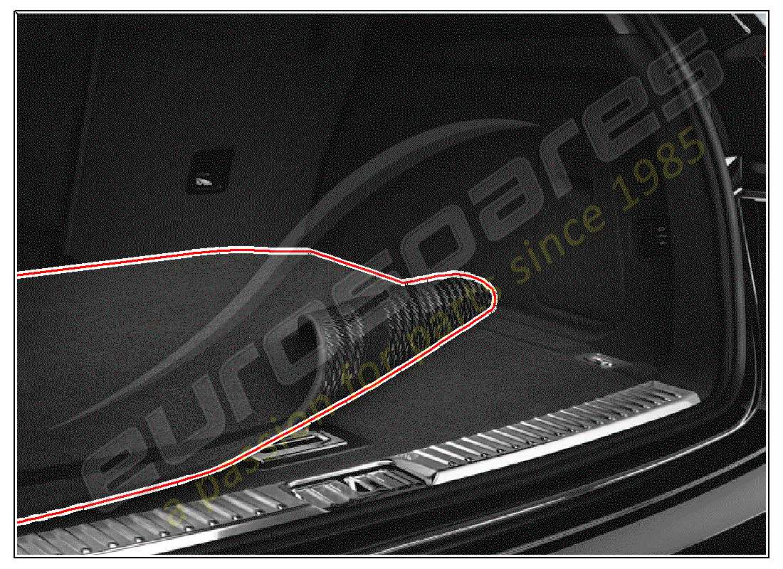 porsche 2016 (tequipment cayenne) luggage compartment mat parts diagram