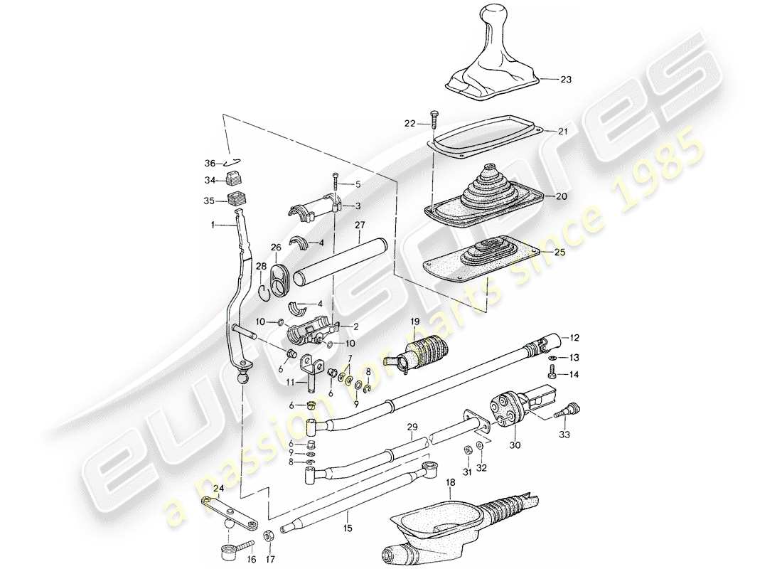 porsche 1998 (993) transmission control part diagram