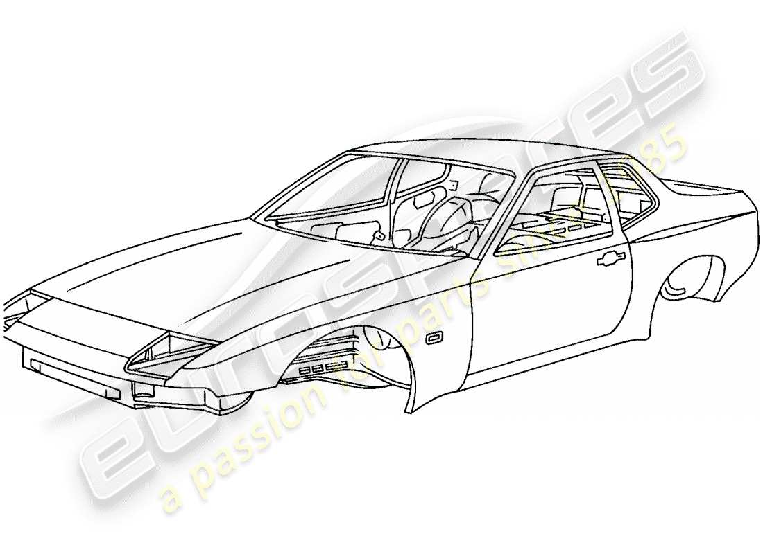 porsche 1988 (944) car body parts diagram