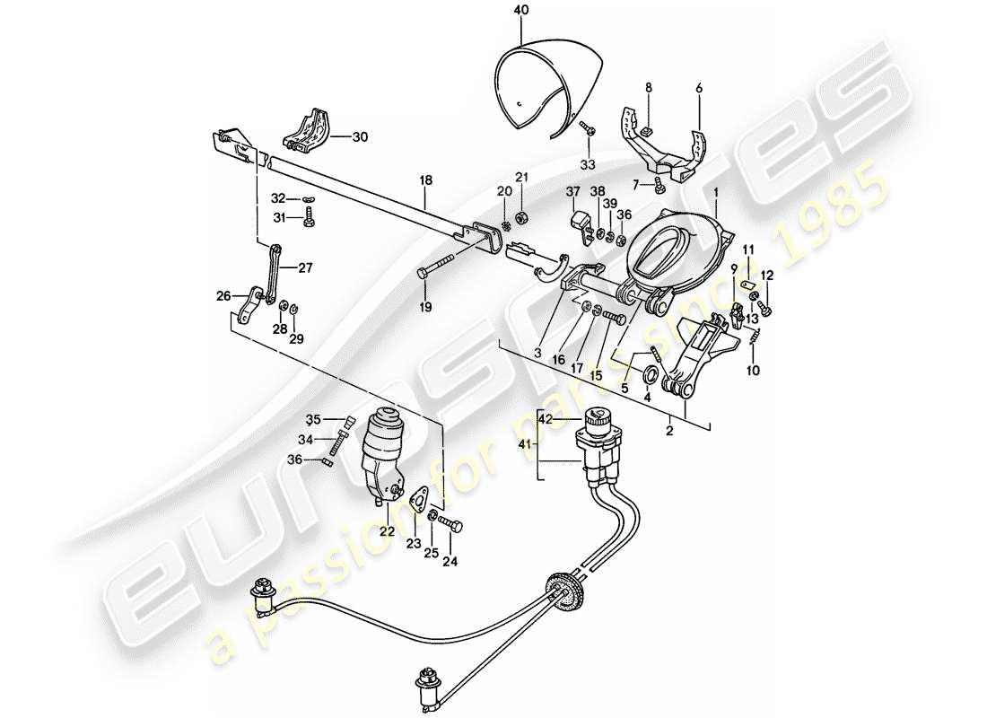 porsche 1979 (928) pop-up headlight parts diagram