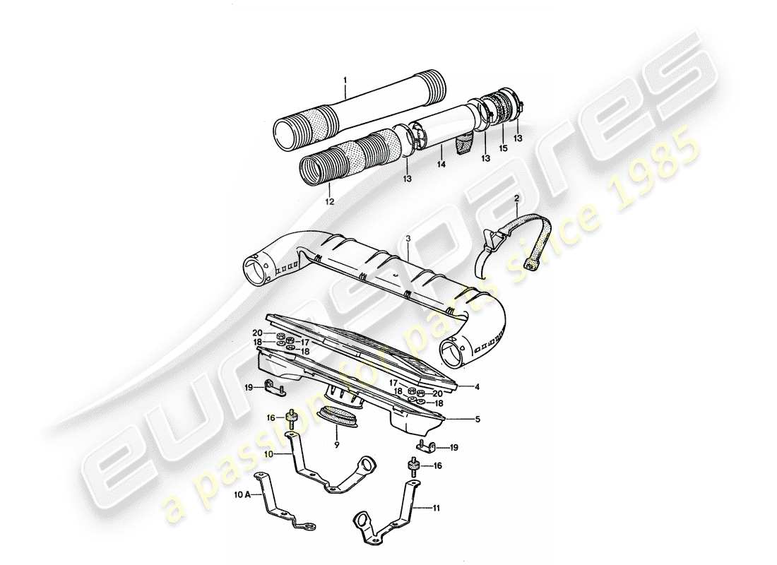 porsche 1993 (928) air cleaner - lh-jetronic parts diagram