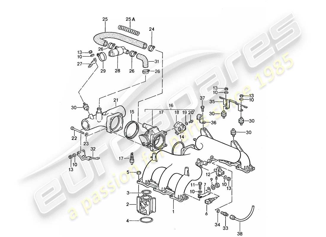porsche 1988 (959) mixture preparation 1 parts diagram