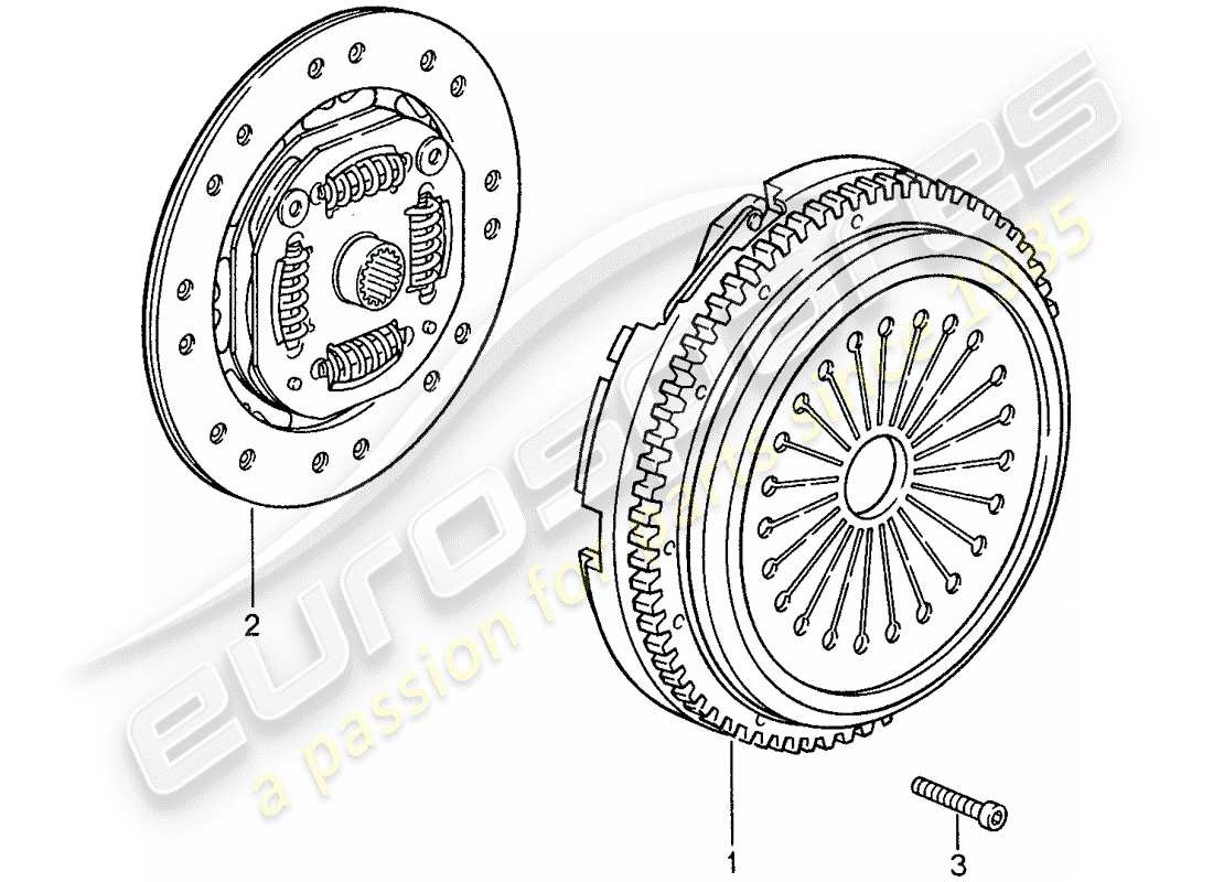 porsche 1988 (959) clutch parts diagram