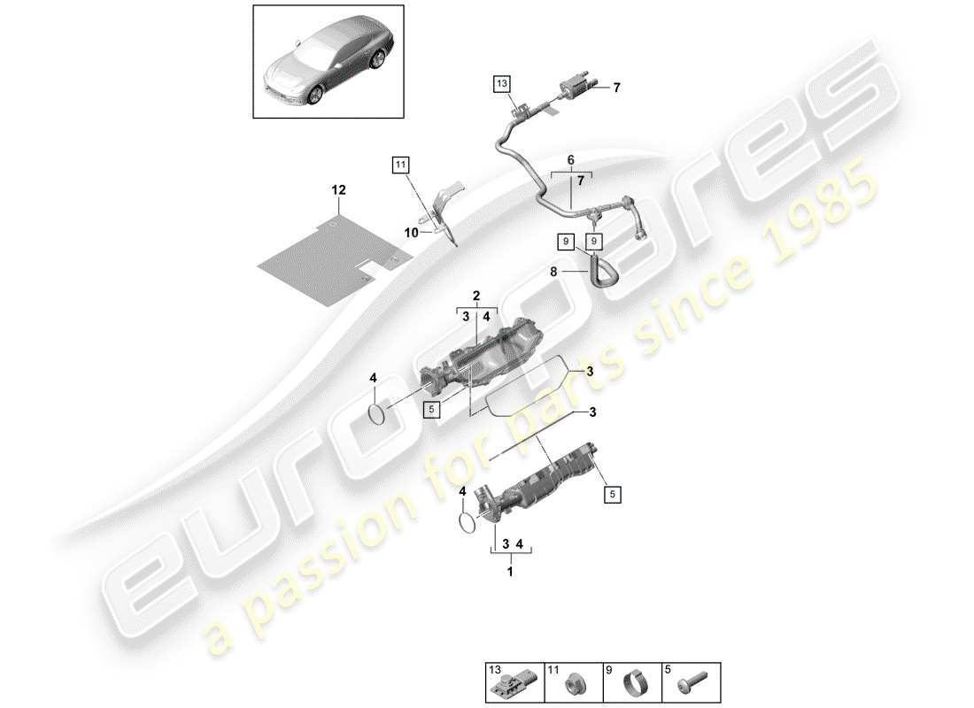 porsche 2019 (panamera 971-1) intake manifold ventilation for fuel tank part diagram