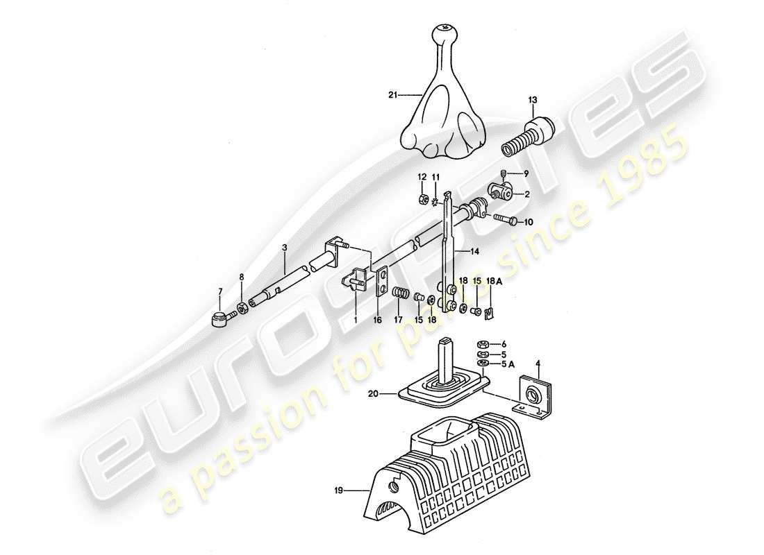 porsche 1992 (928) shift mechanism - for vehicles with - manual gearbox part diagram