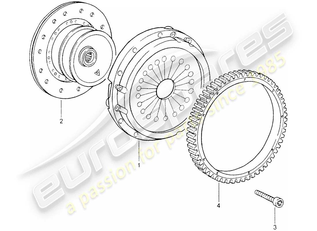 porsche 1993 (964) clutch - d - mj 1989>> - mj 1989 parts diagram