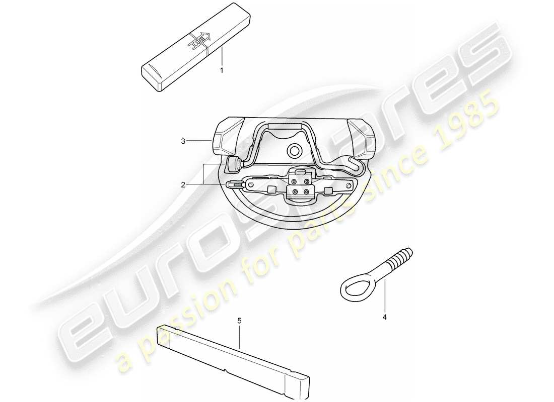 porsche 2013 (997-2 turbo / gt2 rs) tool parts diagram
