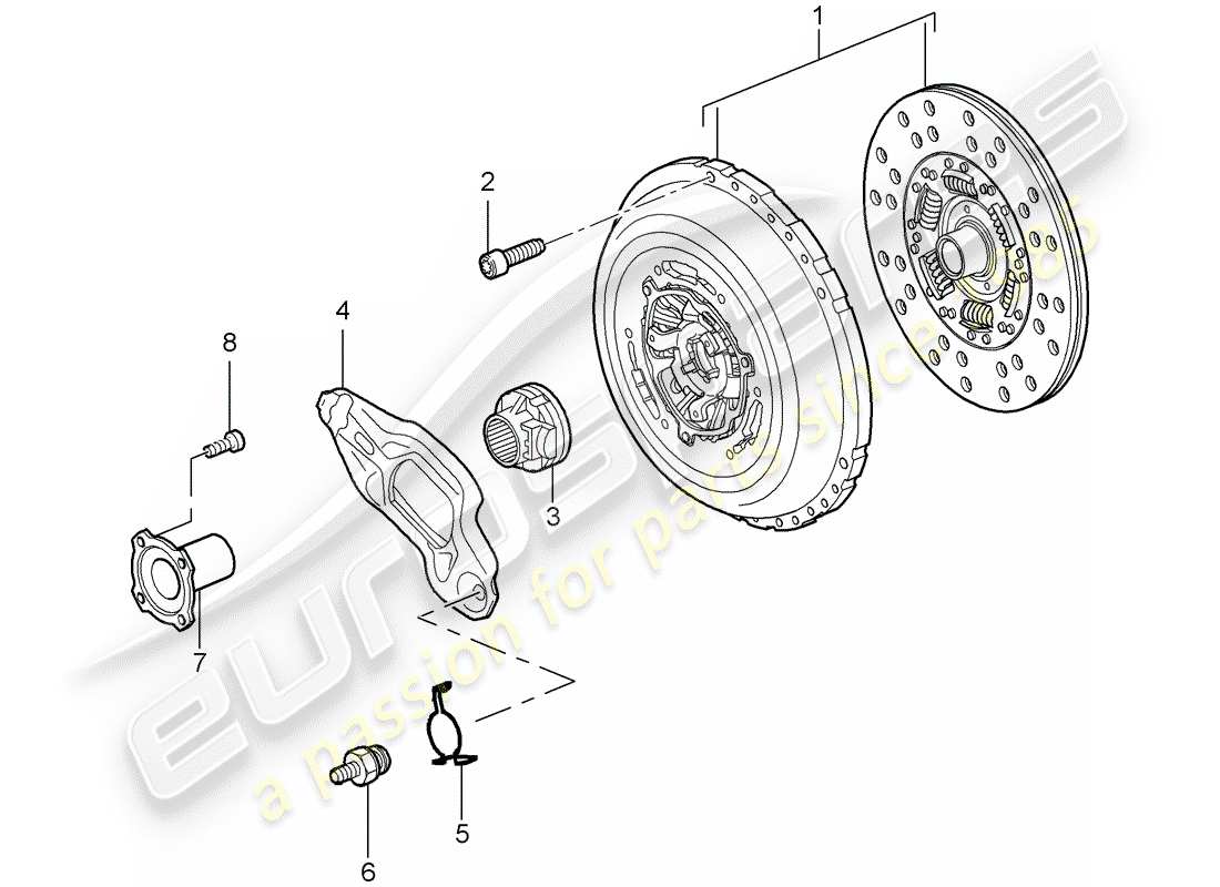 porsche 2008 (cayenne e1 9pa) coupling part diagram