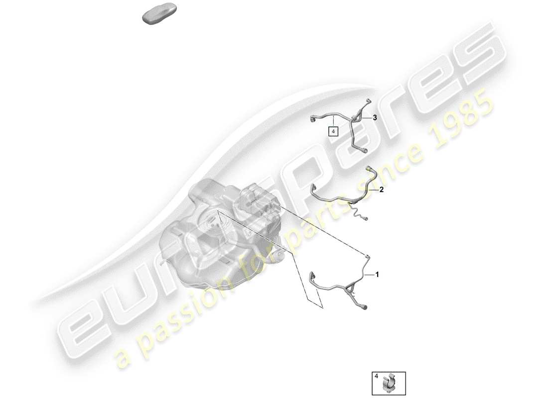 porsche 2019 (718 boxster spyder) breather line tank ventilation part diagram