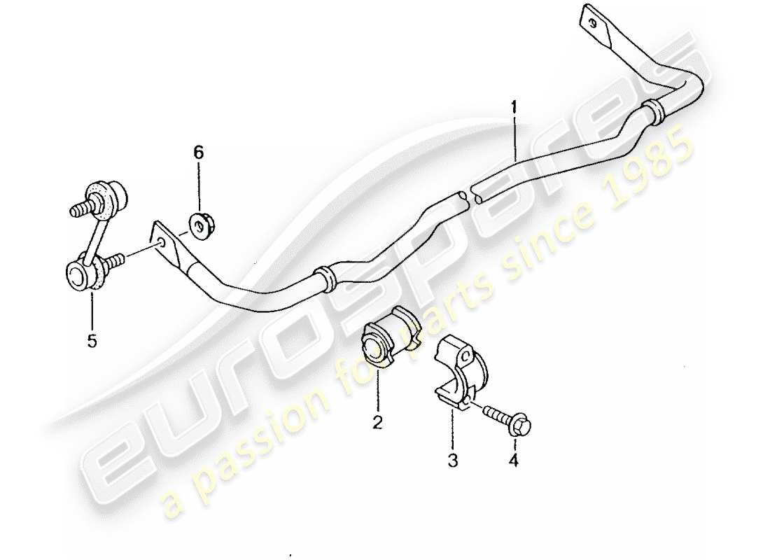 porsche 2005 (996 turbo / gt2) stabilizer part diagram