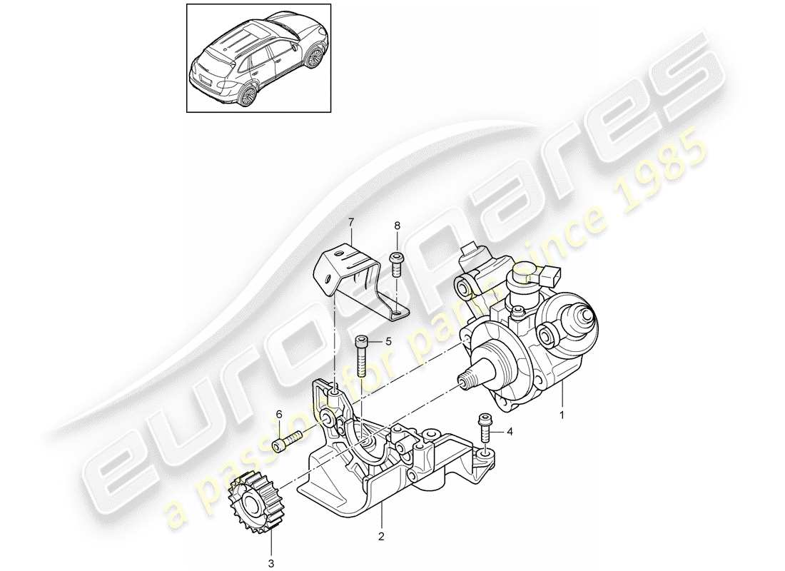 porsche 2018 (cayenne e2 92a) high pressure pump part diagram