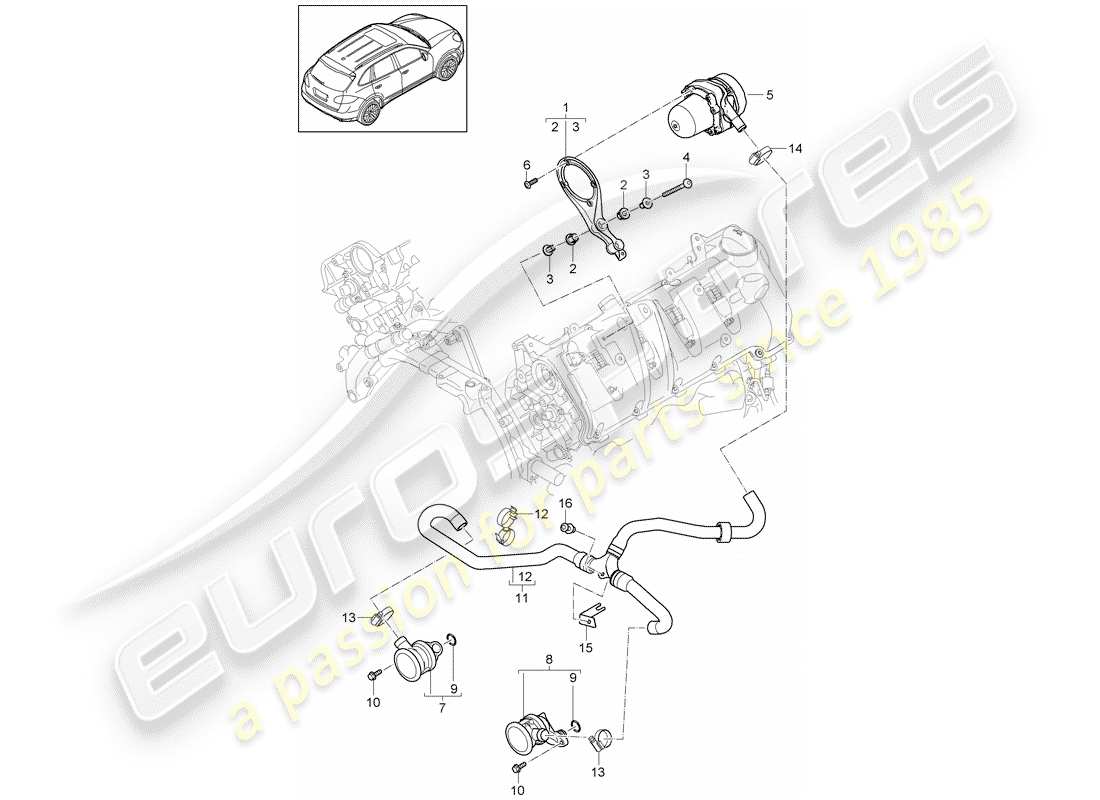 porsche 2013 (cayenne e2 92a) secondary air pump part diagram