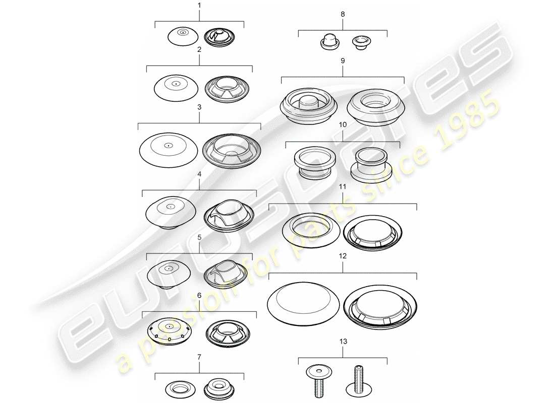porsche 2016 (panamera 970) bungs parts diagram
