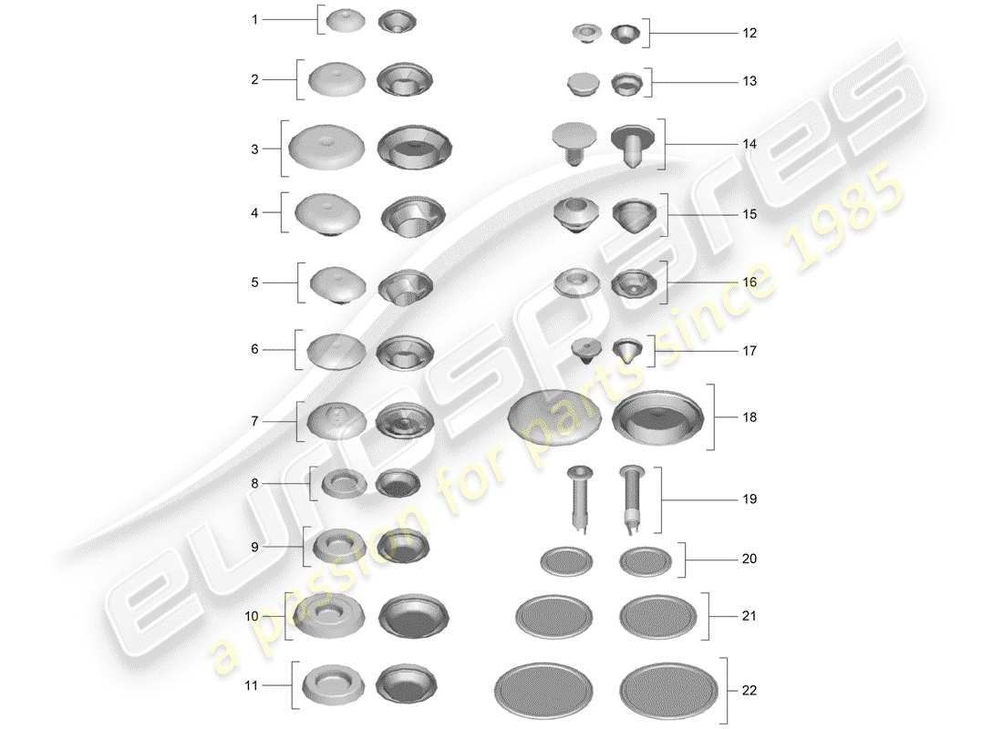 porsche 2016 (991-1) bungs parts diagram