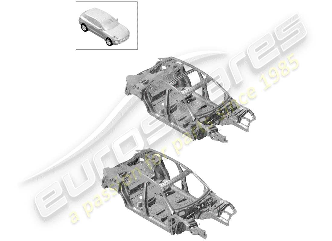 porsche 2014 (macan) car body parts diagram