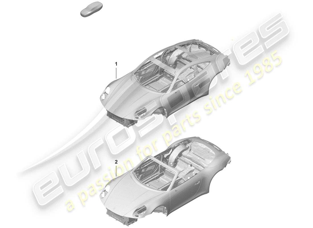 porsche 2020 (992-1) car body parts diagram