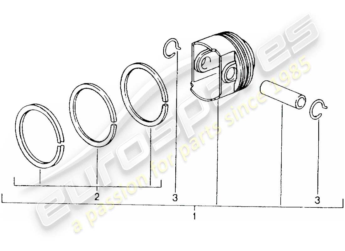 porsche 1998 (986 boxster) piston part diagram