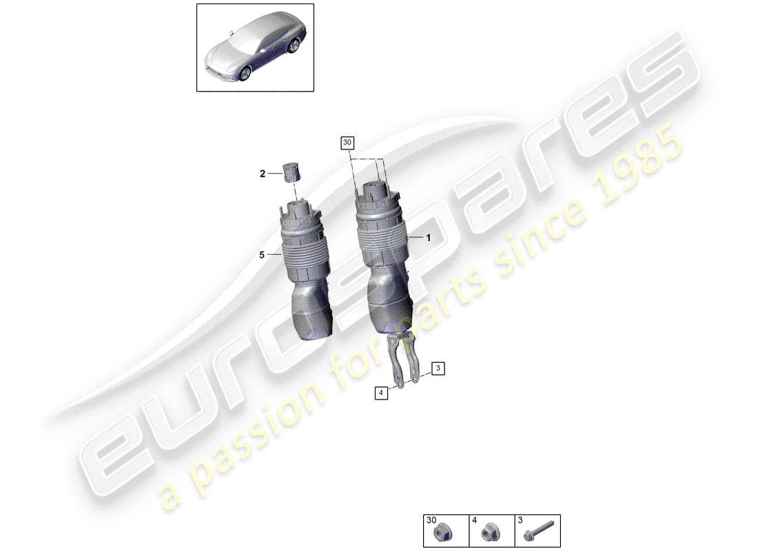 porsche 2020 (panamera 971-1) air spring part diagram