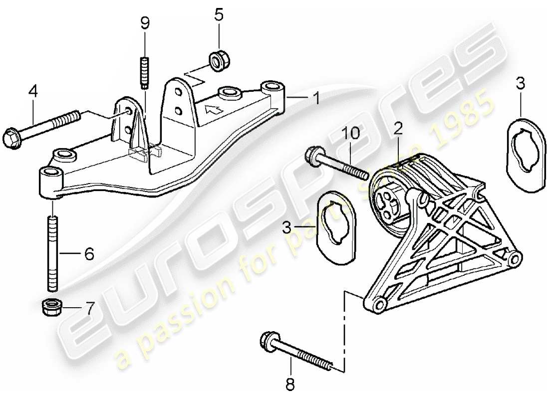 porsche 2006 (987 boxster) engine lifting tackle parts diagram