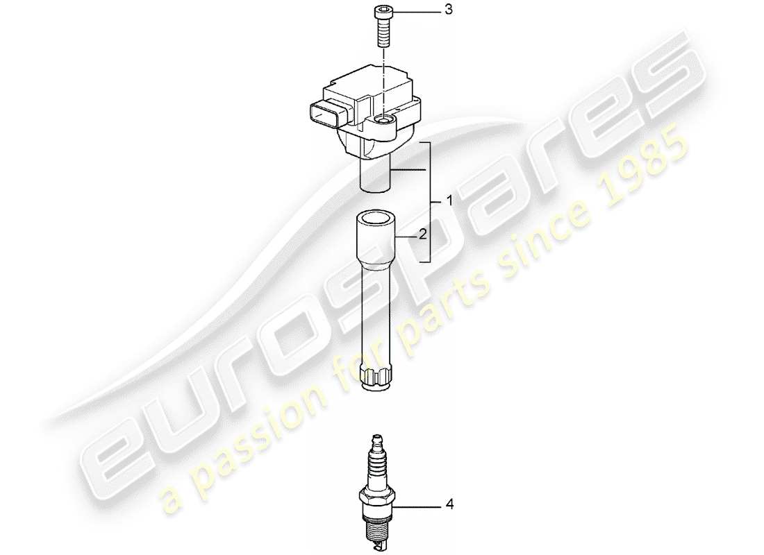 porsche 2006 (987 boxster) ignition system parts diagram