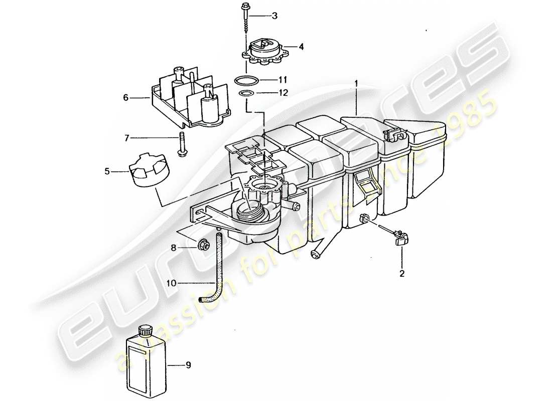 porsche 2005 (996 turbo / gt2) water cooling 4 part diagram