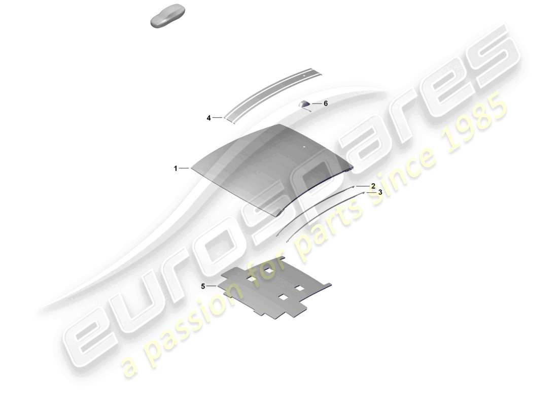 porsche 2020 (992-1) roof 911 dakar parts diagram